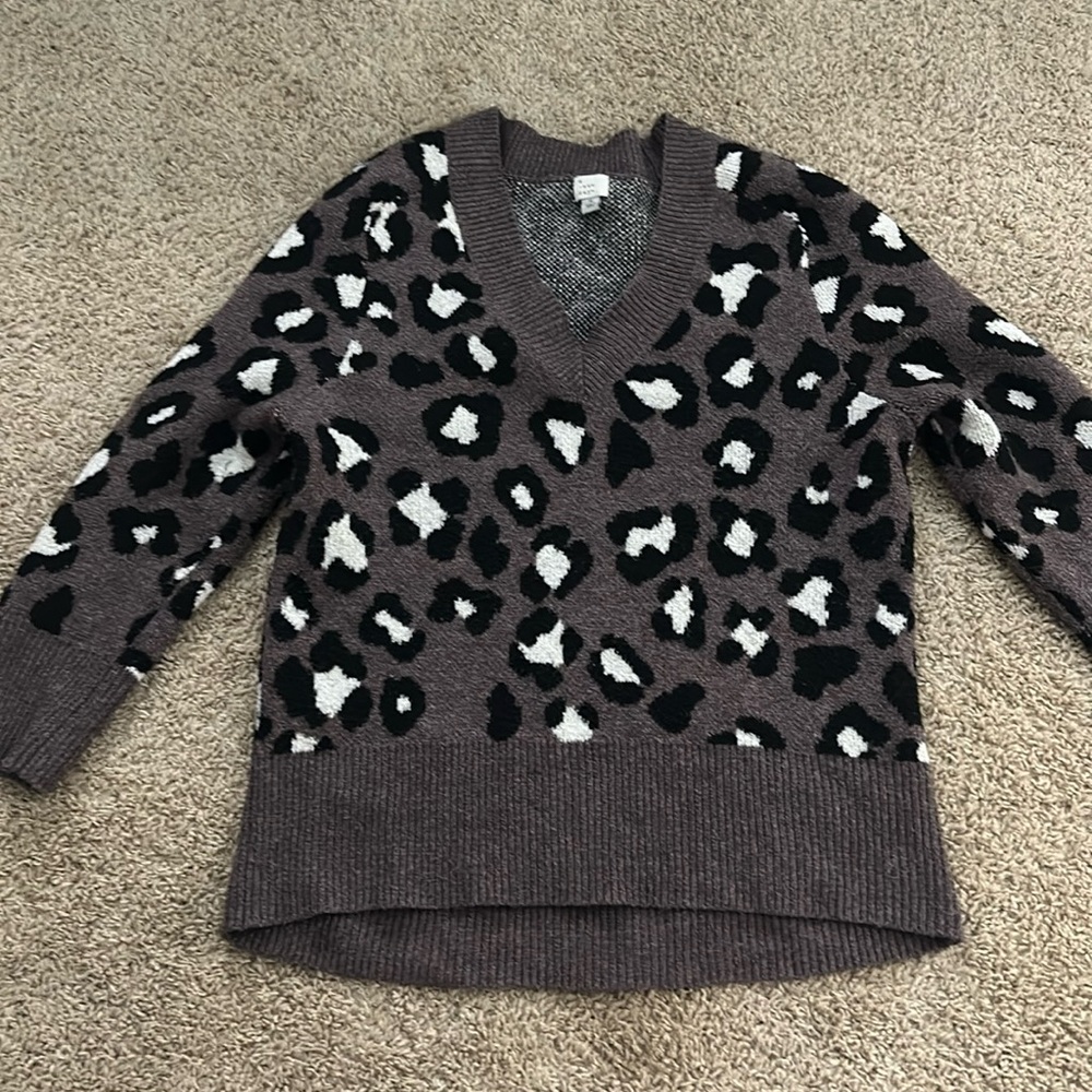 A new day purple cheetah print sweater